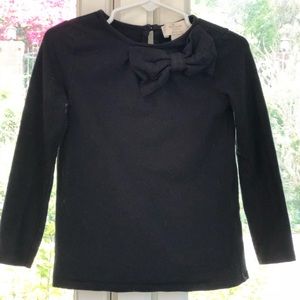 kate spade black bow top - size 4